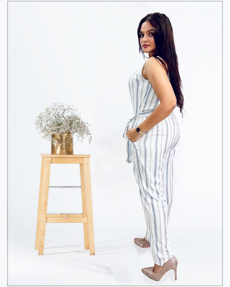 Long Jumpsuit white Color - Image 2