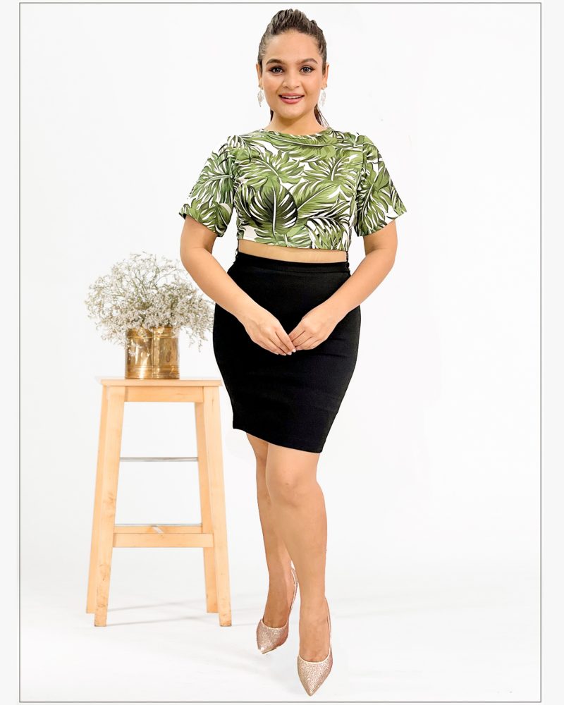 Green color Crop Top - Image 2