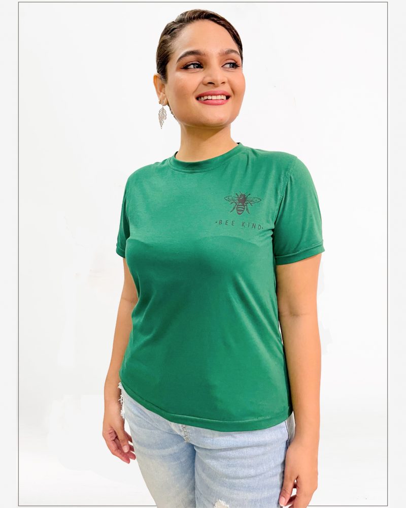 Green Color BEE T-shirt