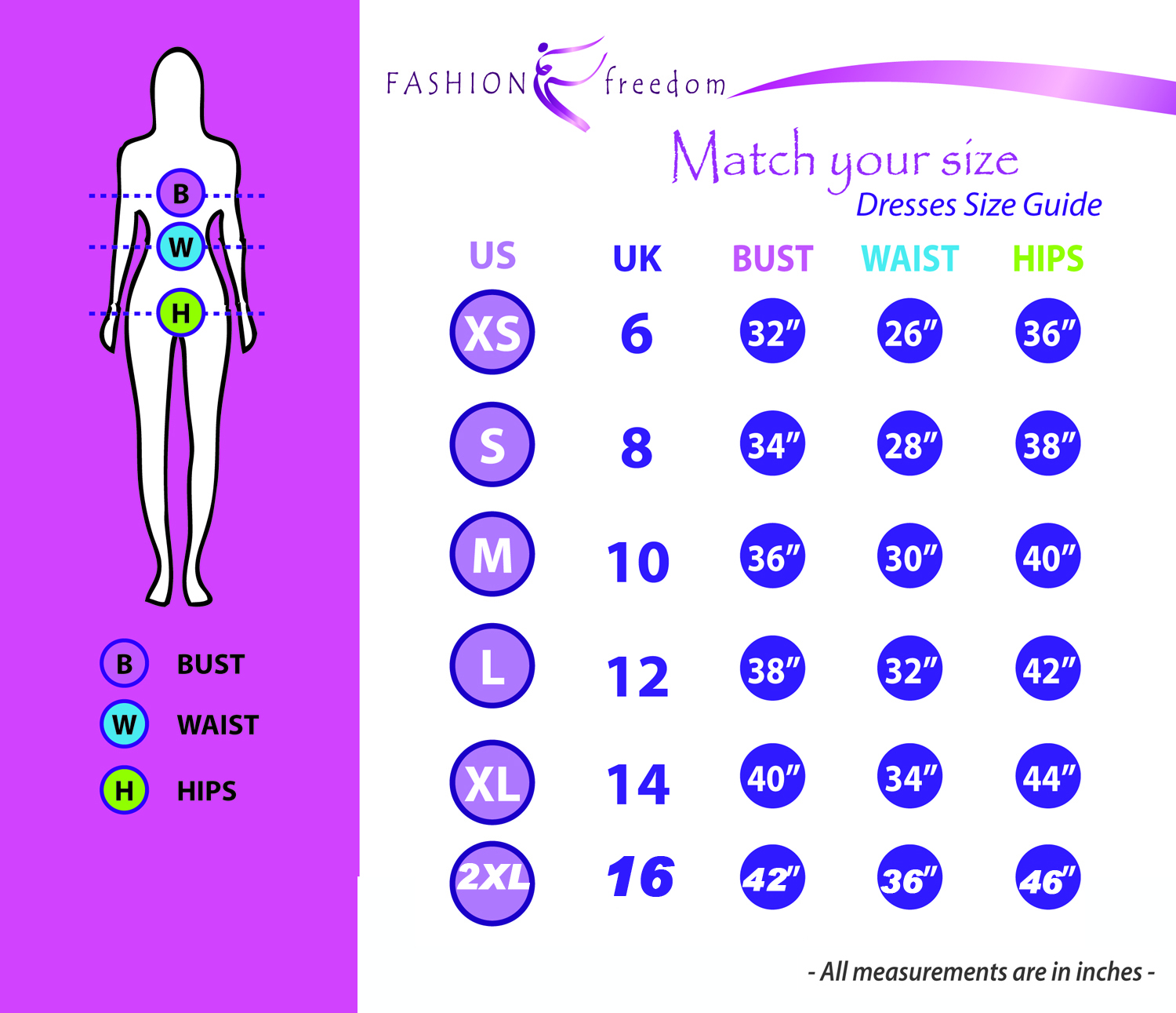 Women’s Cloth size chart - 01